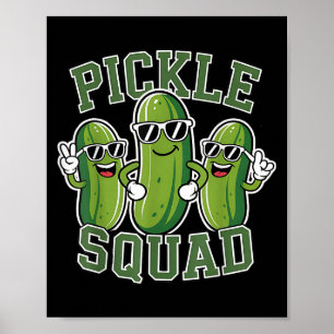 Grappige Cartoon Pickles Lover Dill Doe Joke Food Poster