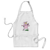 Grappige Cartoon Piggy Bank verliest geld Standaard Schort (Voorkant)