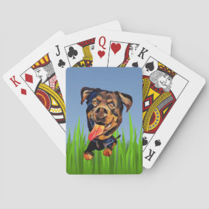 Grappige Cartoon Rottweiler Deck van Kaarten