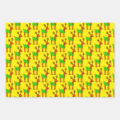 Grappige Cartoon Santa, rendier en wc-rol Inpakpapier Vel (Voorkant 3)