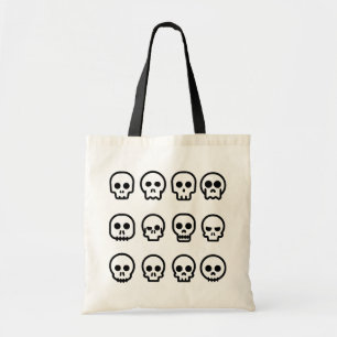 Grappige Cartoon Schedel Emojis Tote Bag