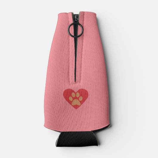 Grappige Cartoon Shiba Inu Flessenkoeler Flesjeskoeler (Achterkant)