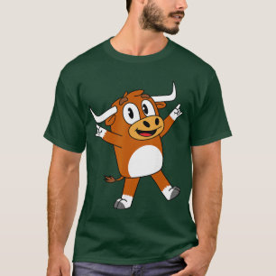 Grappige Cartoon Stier voor Jongere Jongens Meisje T-shirt