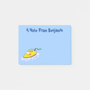 Grappige cartoon strijkijzer wasgoed illustratie post-it® notes