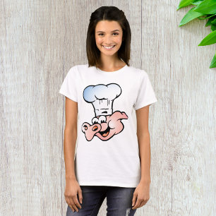 Grappige Cartoon Varkenskok met Pet T-shirt