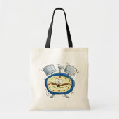 Grappige Cartoon wekker eigenzinnig wakker worden Tote Bag (Voorkant)