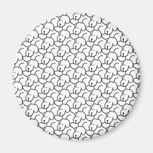 Grappige Cartoon Zittende Honden Magneet