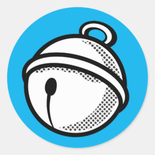 Grappige Cartoon Zwart Wit Kattenbel Pop Art Ronde Sticker