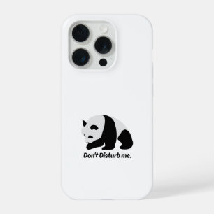 Grappige Cartoonpanda "Laat Me Niet Storen" Hoesje iPhone 15 Pro Hoesje