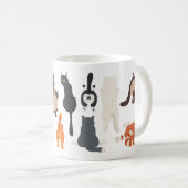 Grappige cartoons achter het uitzicht koffiemok (Voorkant rechts)