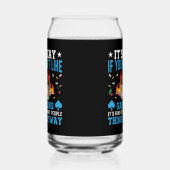 Grappige Casino woord kunst Blikvorm Glas (Links)