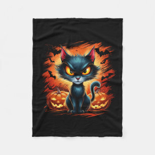 Grappige Cat Halloween Kostuum Cat Lovers Mannen V Fleece Deken