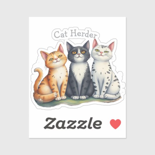 Grappige Cat Herder Quote Cat Lover Sticker (Vel)