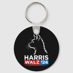 Grappige Cat Lady Kamala Harris Waltz 2024 Verkiez Sleutelhanger