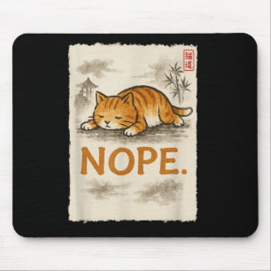 Grappige Cat Nope Lazy Oranje Kitten Lady Lovers S Muismat