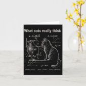 Grappige Cat Physics Humor Ontwerp Wat Katten Echt Kaart (Gele Bloem)