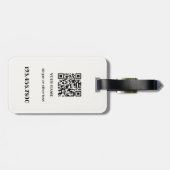 Grappige Cat QR-code Bagagelabel (Achterkant horizontaal)