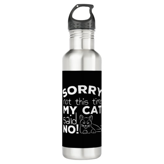 Grappige Cat Quote Gift katten Waterfles (Voorkant)