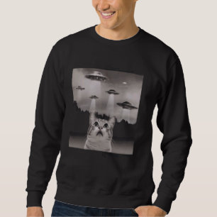 Grappige Cat Selfie met UFO's Trui