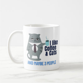 Grappige catful koffie en mensen citeren koffiemok