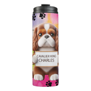 Grappige Cavalier King Charles Dog Thermosbeker