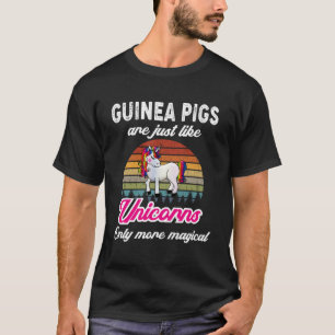 Grappige cavia's ontwerp retro eenhoorn Su T-shirt