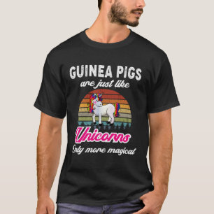 Grappige cavia's ontwerp retro eenhoorn Su T-shirt