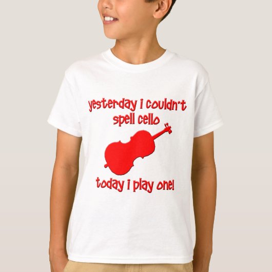 grappige cello t-shirt (Voorkant)