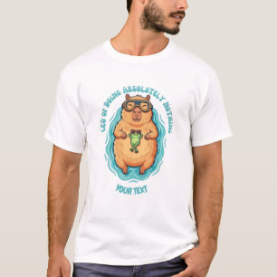 Grappige CEO van Nietsdoen Capybara Custom T-shirt