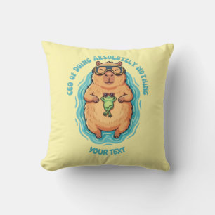 Grappige CEO van Nietsdoen Capybara Op Maat Kussen