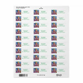 Grappige chagrijnige elf kerst etiket (Full Sheet)