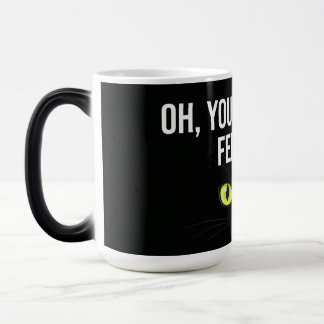 Grappige Chagrijnige Kat Ogen Oh Je Bent Wakker Vo Magische Mok