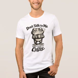 Grappige Chagrijnige Kikker Die Koffie Drinkt Tri-Blend Shirt