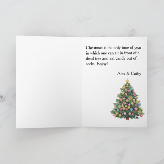 Grappige Chat GPT Aanbevolen Aangepaste Kerstmis Feestdagen Kaart (Binnen)