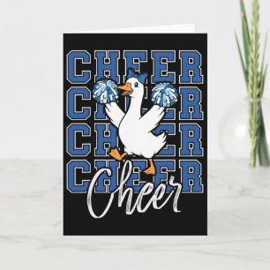 Grappige Cheer Gans Squad Blauwe Coquette Boog Spo Kaart