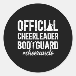Grappige Cheer Oom Van Een Cheerleader Oom Cheerle Ronde Sticker