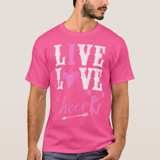 Grappige Cheerleader Cheerleading Meisjes Live Lov T-shirt