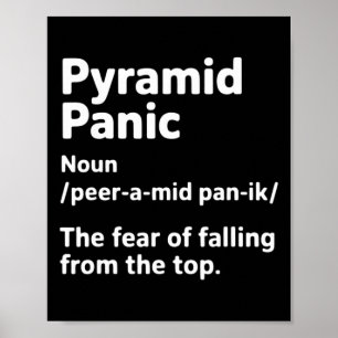 Grappige Cheerleader Definitie Piramide Paniek Tea Poster