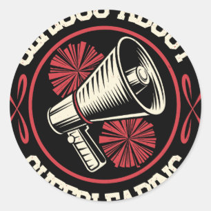 Grappige Cheerleader Serieus Over Cheerleading Che Ronde Sticker
