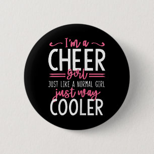Grappige Cheerleading Meisjes Cheerleader Ronde Button 5,7 Cm