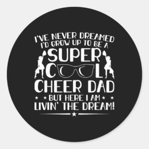 Grappige Cheerleading Vader Cheer Vader Cheerleadi Ronde Sticker