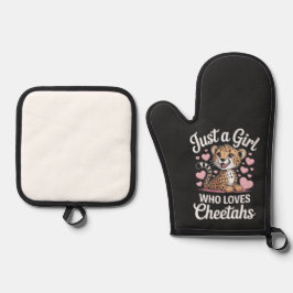 Grappige Cheetah Citaat Ovenwant & Pannenlap Set
