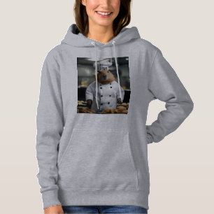 Grappige Chef Capybara, Dames Hoodie