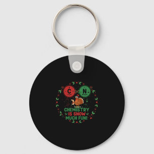 Grappige Chemie Kerstkalkoen Wetenschapspun 67 Me Sleutelhanger