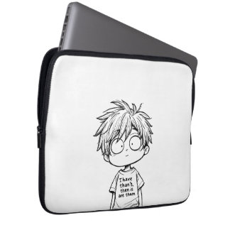 Grappige Chibi Anime Jongen Elektronica Tas