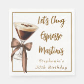 Grappige Chic Laten we Espresso Martini's opdrinke Servet (Voorkant)