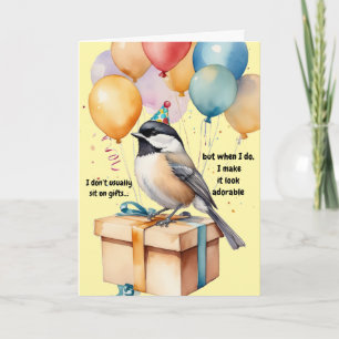 Grappige Chickadee Verjaardagsfeest Uitnodiging Ku