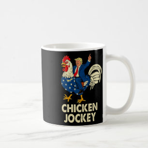 Grappige Chicken Jockey Trump meme voor mannen en Koffiemok