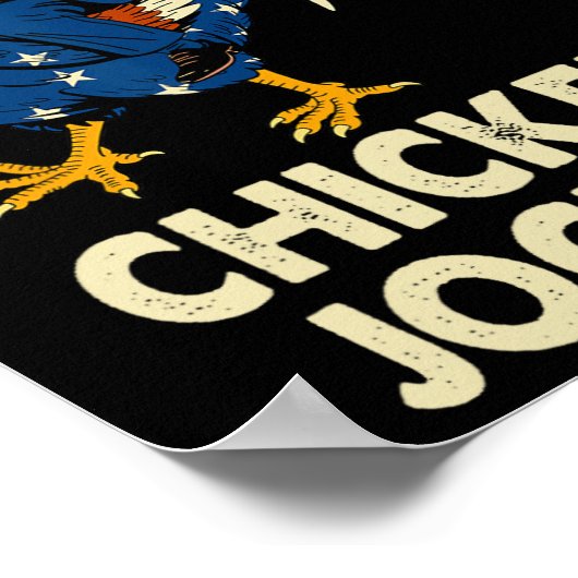 Grappige Chicken Jockey Trump meme voor mannen en Poster (Hoek)