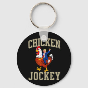 Grappige Chicken Jockey Trump Sleutelhanger